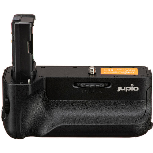 Close-up of the grip's control buttons, including shutter release and command dial.