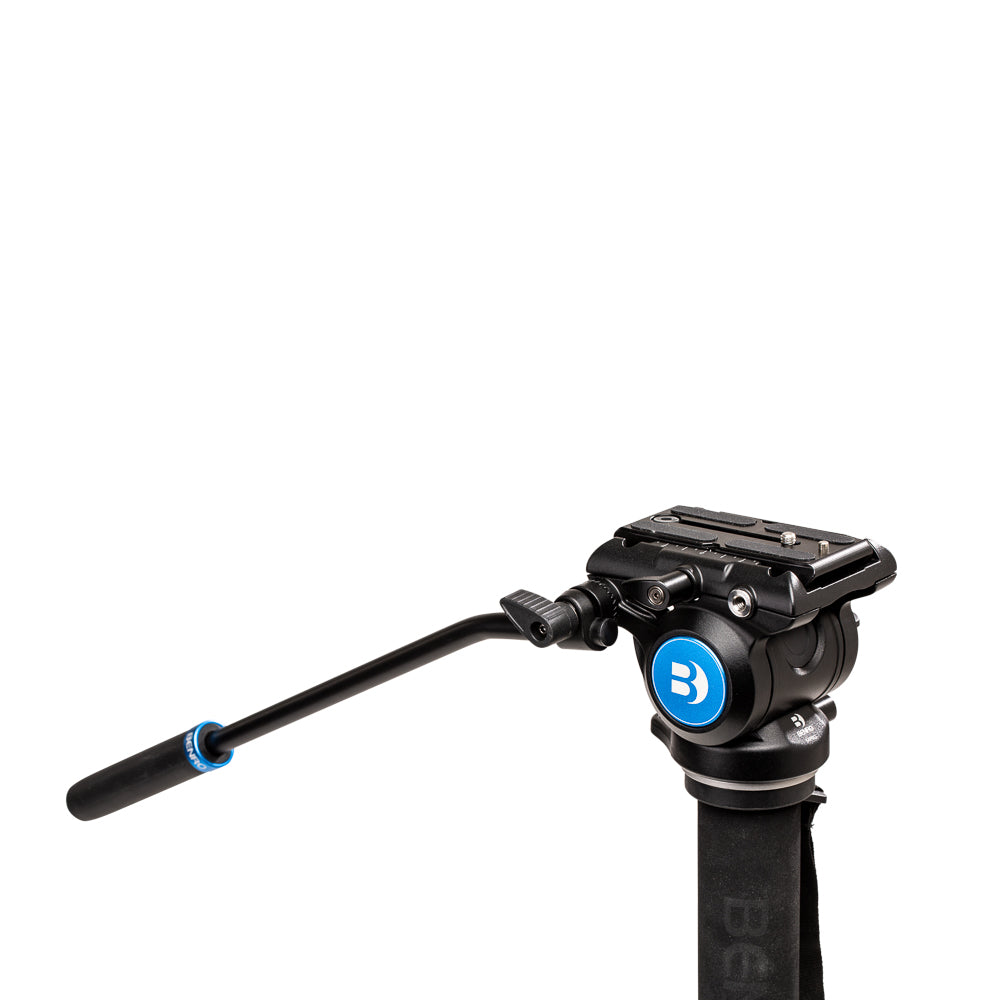 Benro monopod with a head on a white background