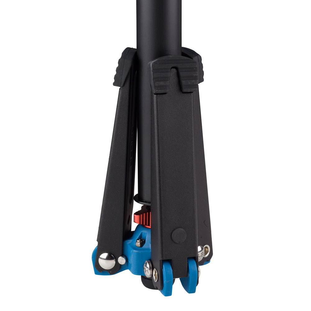 Black and blue Benro VT2 Locking 3-Leg Base Fits Monopods with Remoeveable 3/8" Threaded Foot
