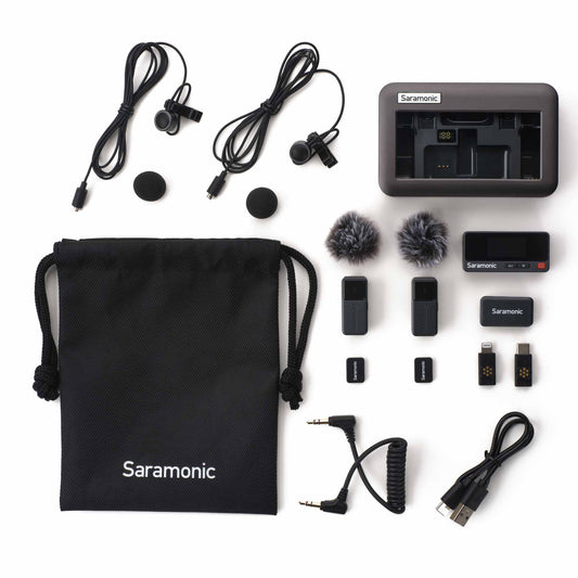 Saramonic microphone kit with various components