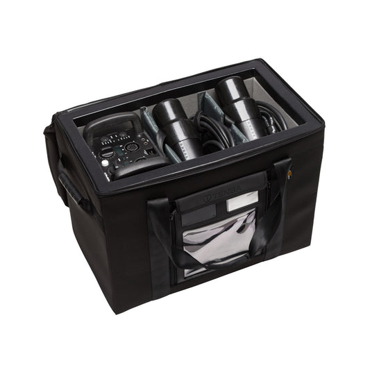 Airport-checkable Tenba Air Case open wide for easy gear loading and unloading