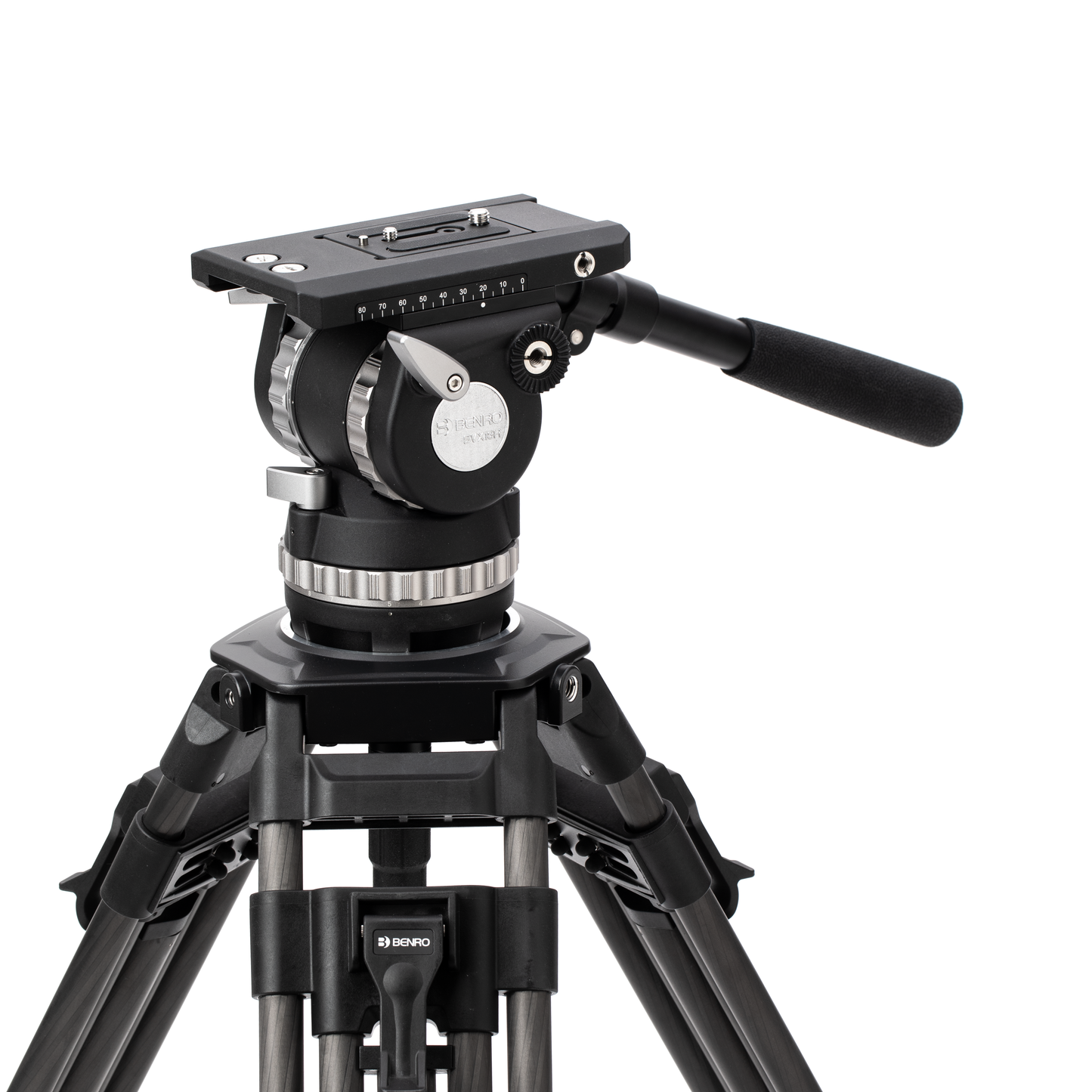 Benro BVX18 tripod legs with mid-level spreader attached for increased stability