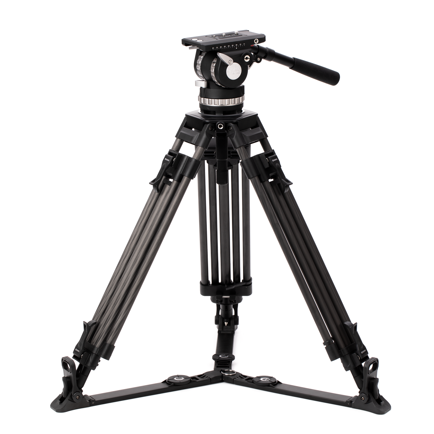 A professional cinema camera mounted securely on the Benro BVX18 tripod kit