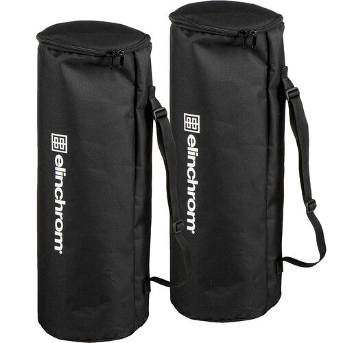 Compact Elinchrom Softbox To Go Kit featuring two rectangular Snaplux softboxes, ideal for small spaces and even light distribution in horizontal or vertical setups.