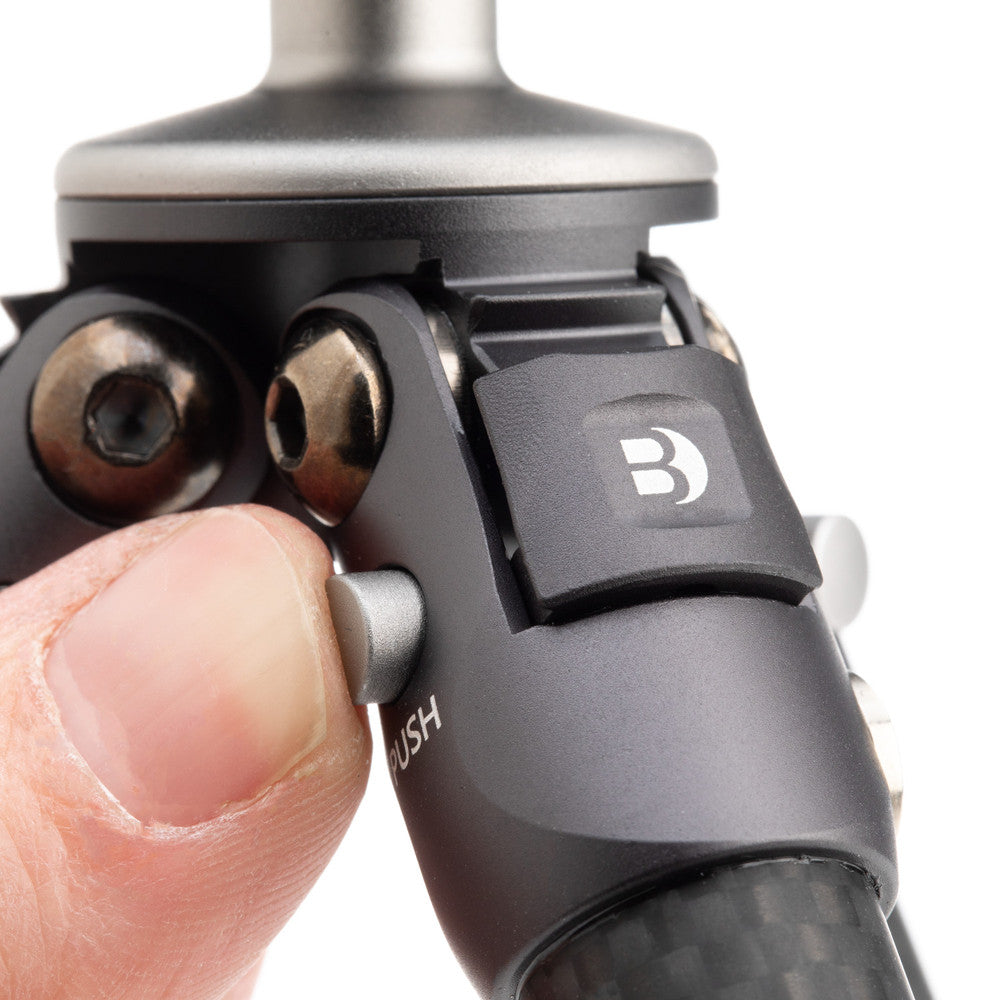 Adjustable Carbon Fiber Tripod Legs – 3 Position Settings for Low-Angle and Tight Spaces