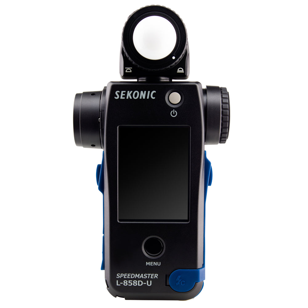 Handheld light meter with ergonomic design for easy use