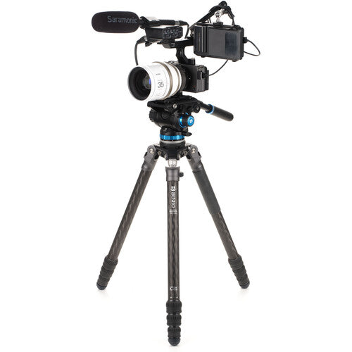 Close-up of 3/8"-16 accessory mounting sockets on the Benro Mammoth tripod leg apex