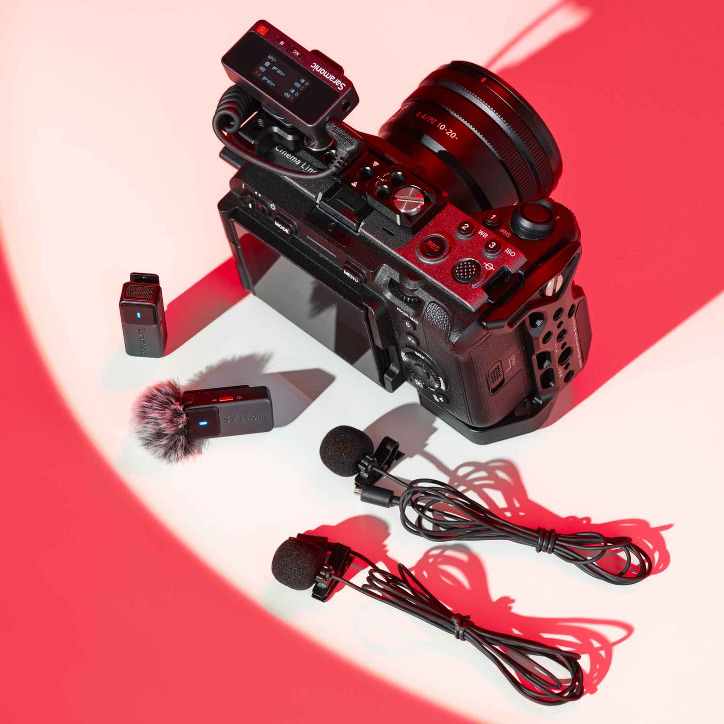 ltra-compact Saramonic Air 2-person wireless mic with lavalier mics