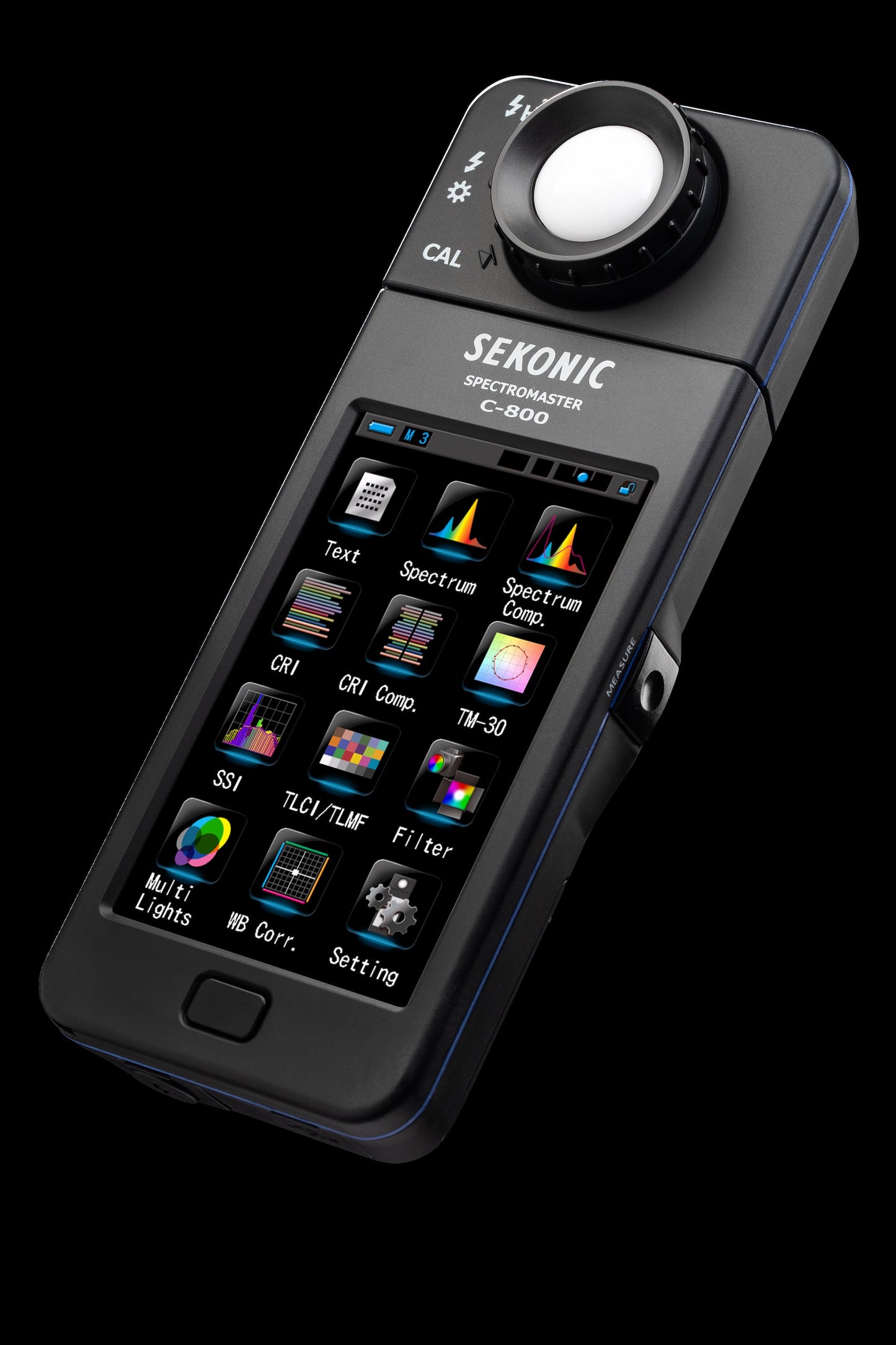 Sekonic C-800-U Displaying Spectral Graph for Light Analysis