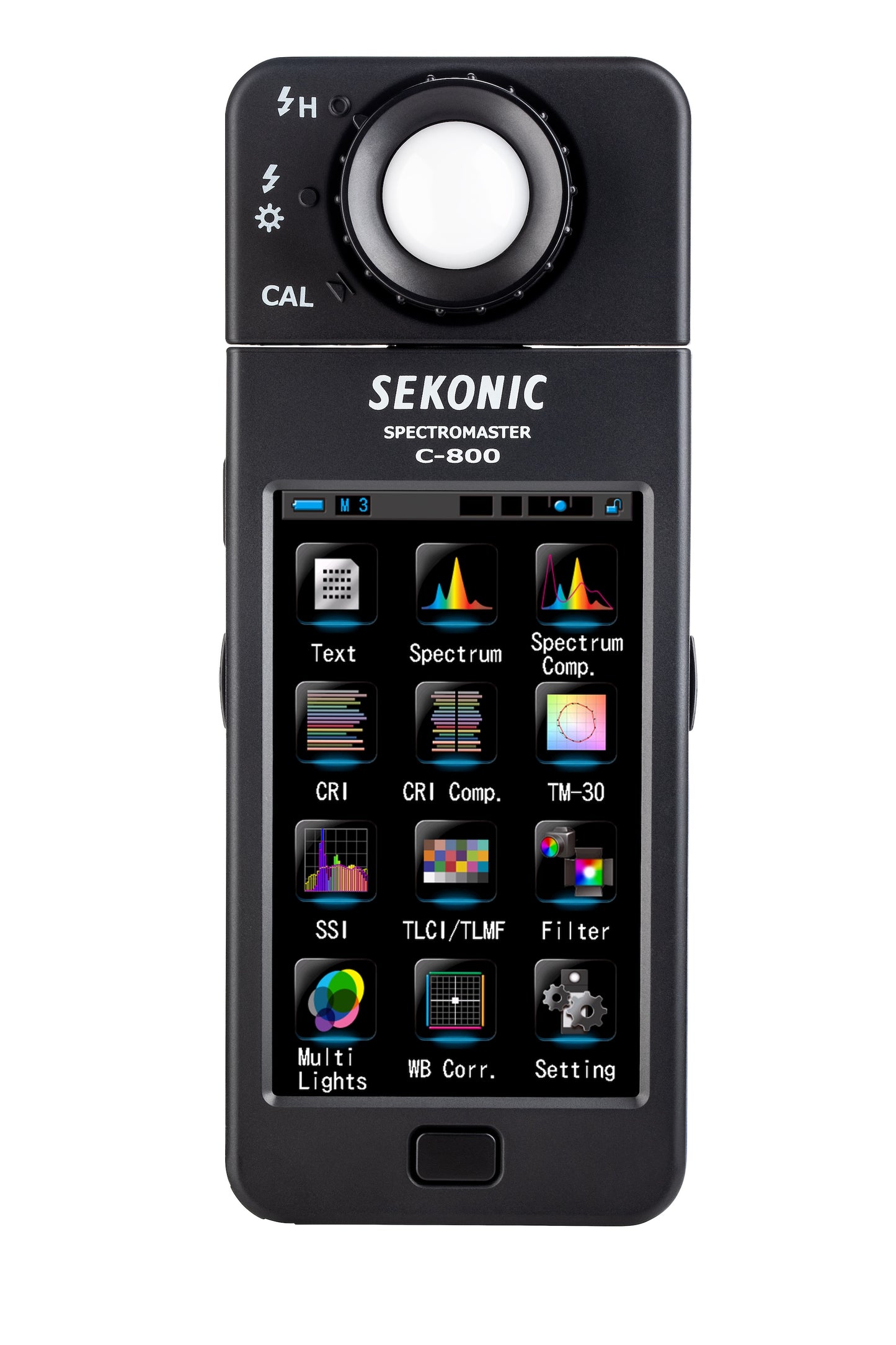 Sekonic C-800-U Spectrometer – Side View with Buttons & Controls