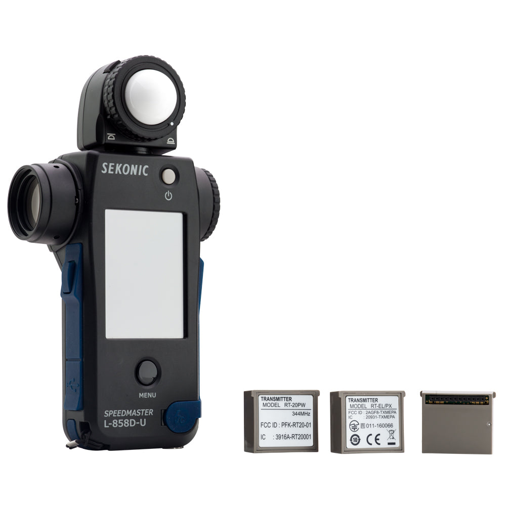 Sekonic L-858D-U mounted on tripod for stable readings