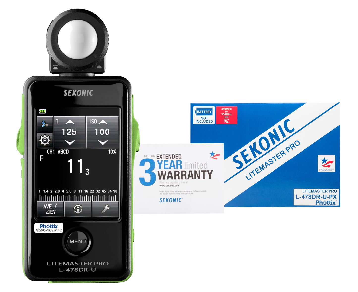 Sekonic LiteMaster Pro L-478DR-U-PX Touch Screen Light Meter with Wireless Flash Triggering