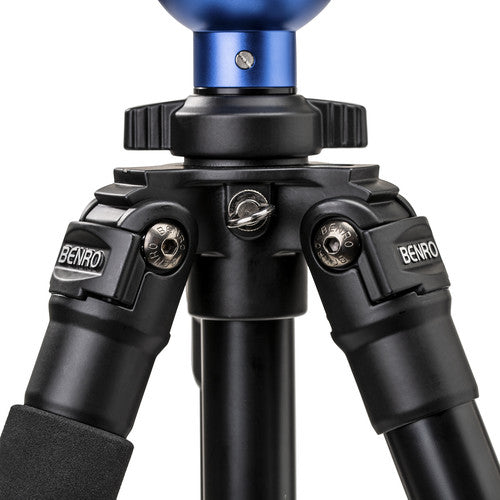 Close-up of the Benro A2573F tripod’s sturdy aluminum construction for reliable performance in various conditions.