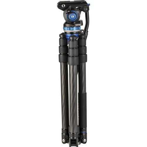Benro C3883 Reverse-Folding Carbon Fiber Travel Tripod with S6Pro Fluid Video Head - Demo