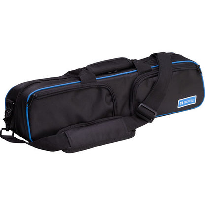 Benro FGP28A tripod stored inside its included heavy-duty padded carrying case.