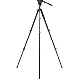 Lightweight aluminum Benro A2573F tripod with smooth S6Pro fluid video head for dynamic shooting environments.