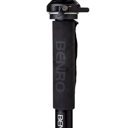 Black Benro camera flip monopod