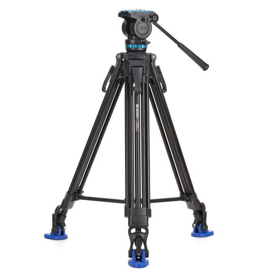 Benro A572LL Lightning Lock Aluminum Tripod with KH Video Head and 60mm bowl.