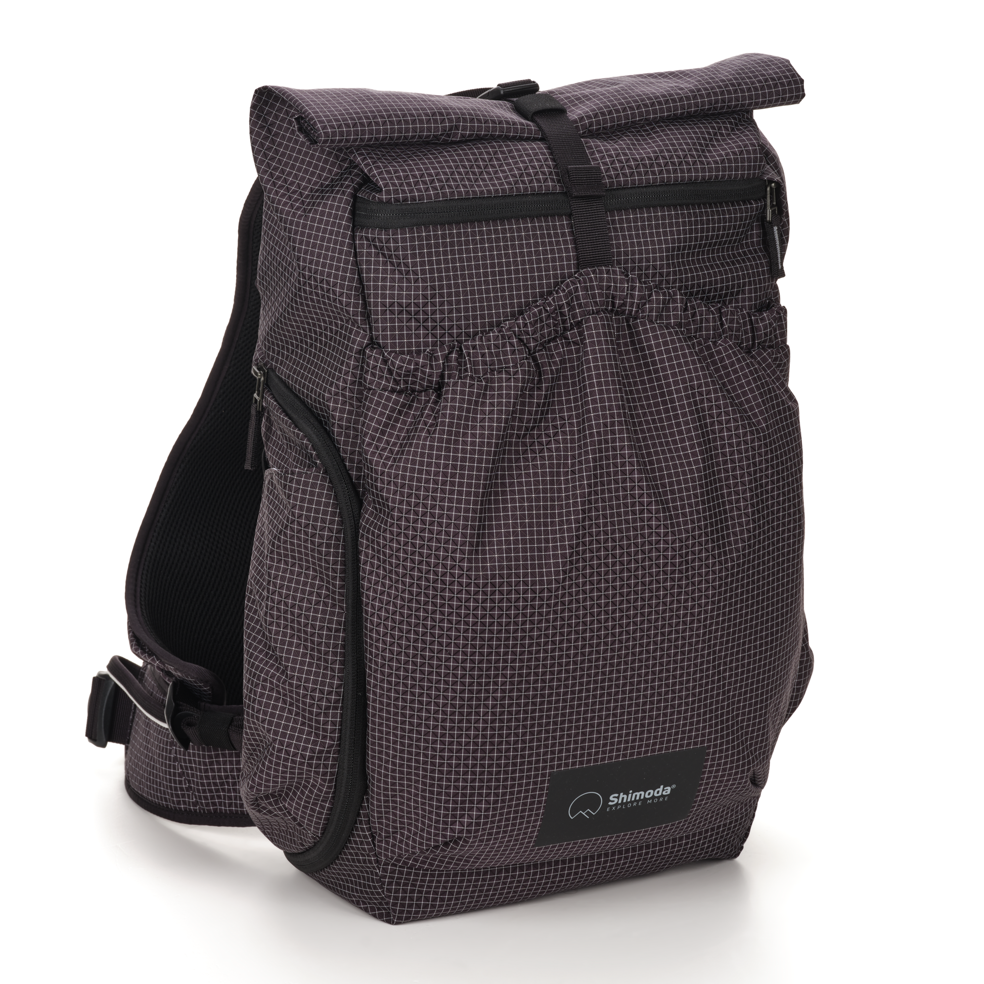 black white designer laptop backpack Shimoda Side Lite 22 Women's Backpack