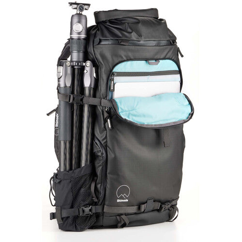 Shimoda Designs Action X50 V2 Starter Kit black backpack, front view showing sleek design and durable material