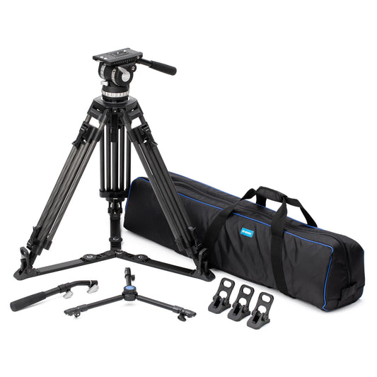 Benro BVX18 Video Tripod Kit | 18kg Carbon Fiber Tripod with Fluid Head