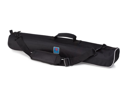 The complete Benro video tripod kit including the legs, S2 head, and its included padded nylon travel case