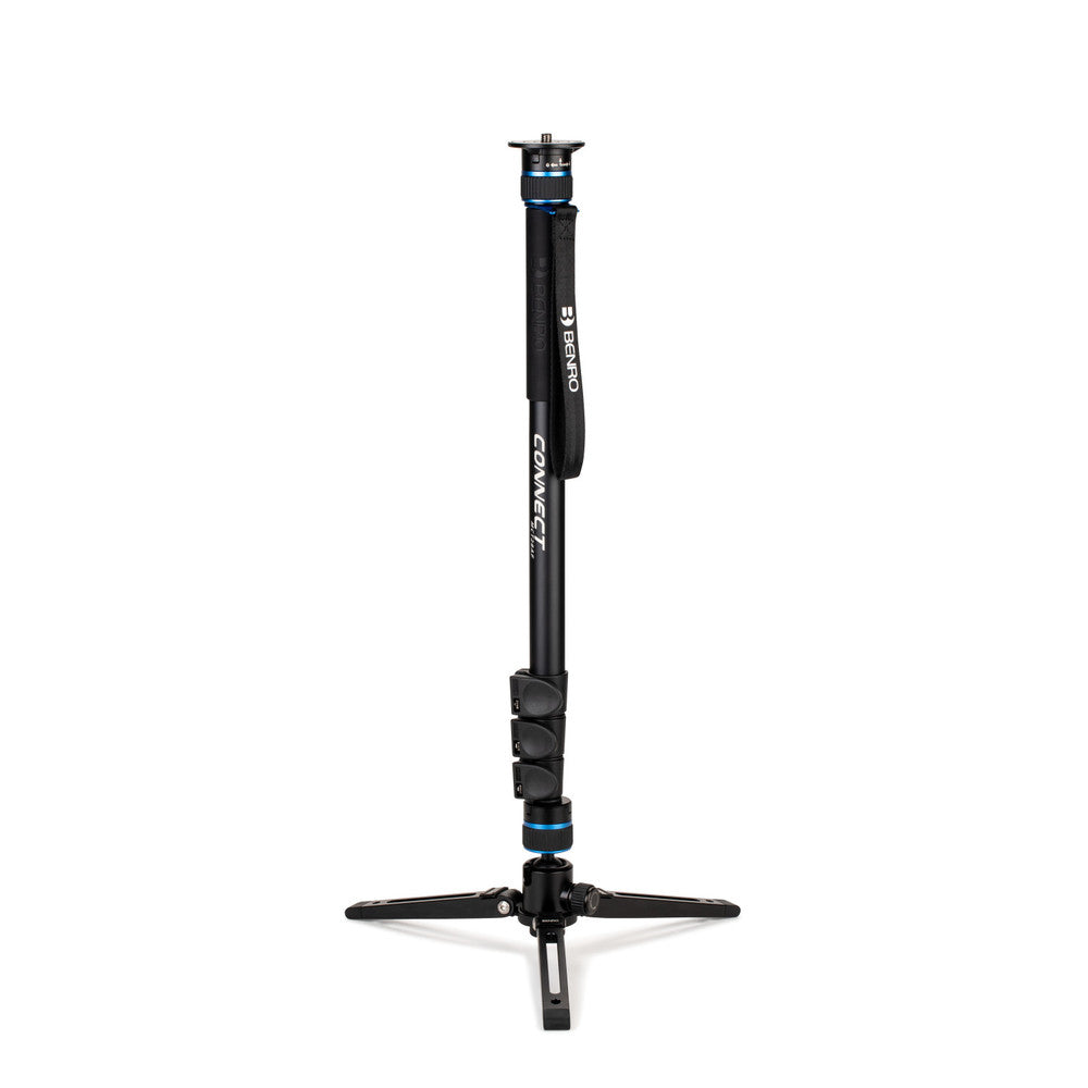 Benro Connect Video Monopod in extended position for handheld shooting