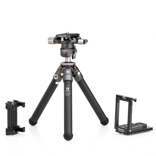 Benro TablePod Pro Carbon Fiber Tripod with ArcaSmart Ball Head – Compact and Lightweight
