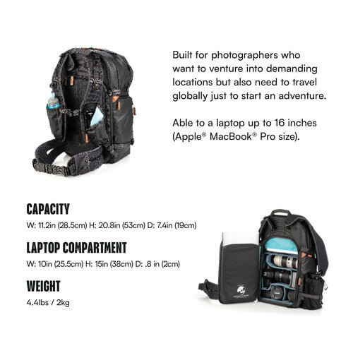 Anti-Theft Rear Access Photography Backpack for Mirrorless Cameras