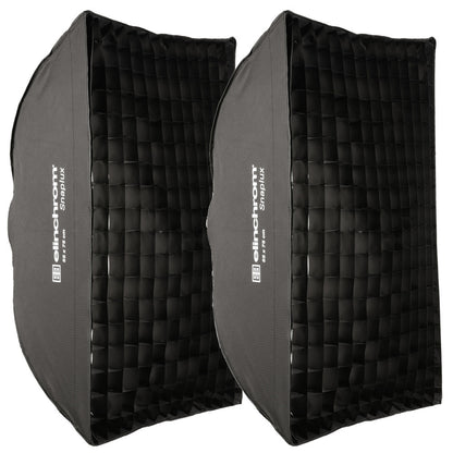 Elinchrom Softbox To Go Kit with two Snaplux Quick-Open Rectaboxes (22 x 30 in), external diffusers, and 30° fabric grids for precise light control in still life photography.