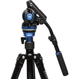 Side view of the Benro A2573F tripod showcasing its single-tube leg design for added durability.