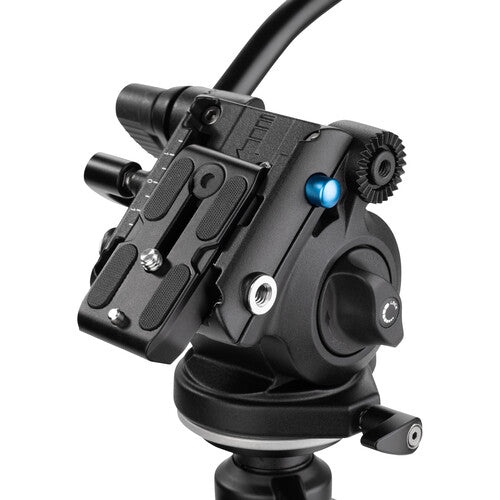 Rubber and spiked feet on the Benro tripod provide stability on uneven or slippery terrain.