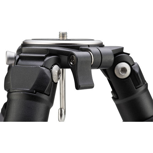 Twist lock legs on Induro tripod for easy setup and packing