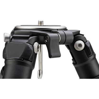 Twist lock legs on Induro tripod for easy setup and packing