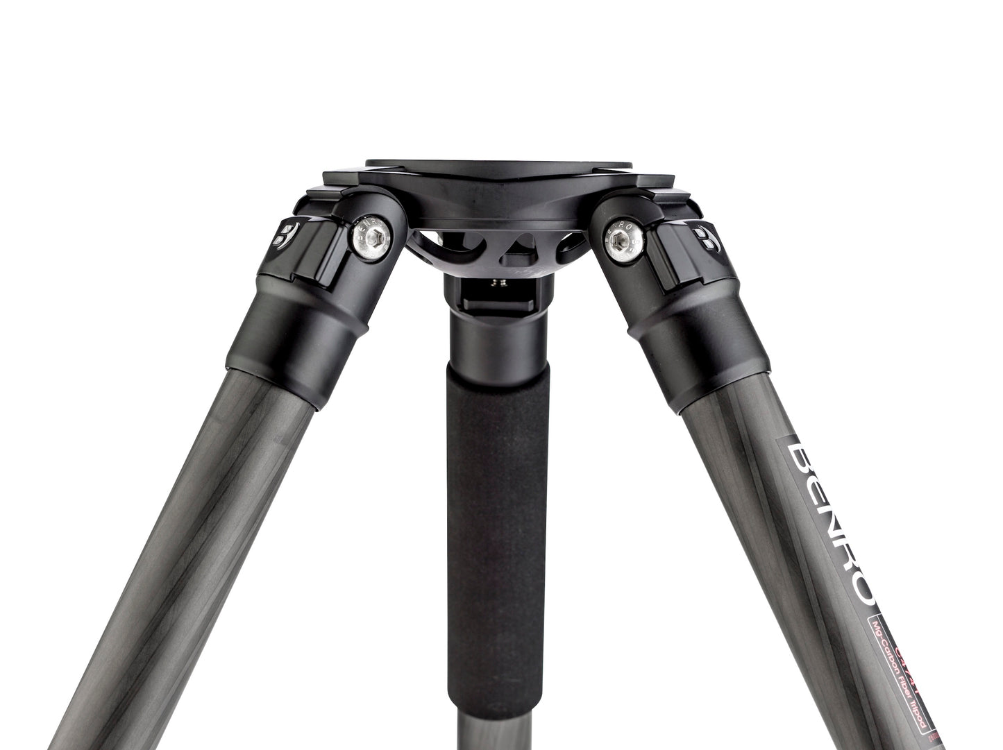 Close-up of interchangeable rubber feet being swapped for spiked feet.