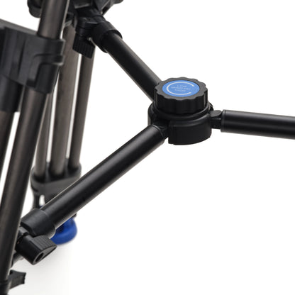 Benro C673LL Lightning Lock tripod folded down and stored inside its premium padded carry case