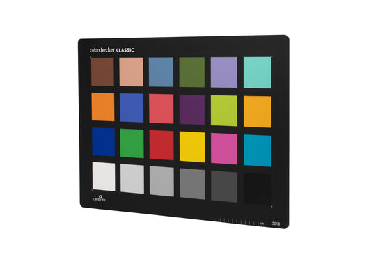 Professional ColorChecker XL target for perfect skin tones, foliage, and sky color reproduction in photos
