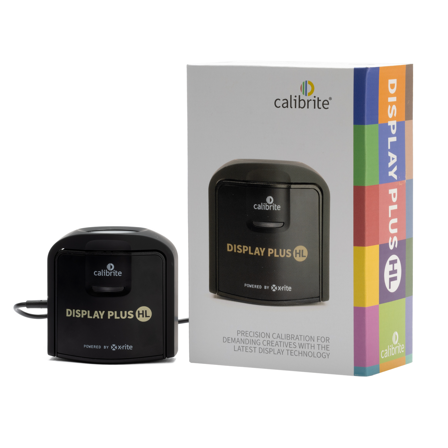 Calibrite Display Plus HL device with its packaging 