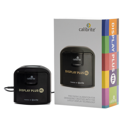 Calibrite Display Plus HL device with its packaging 