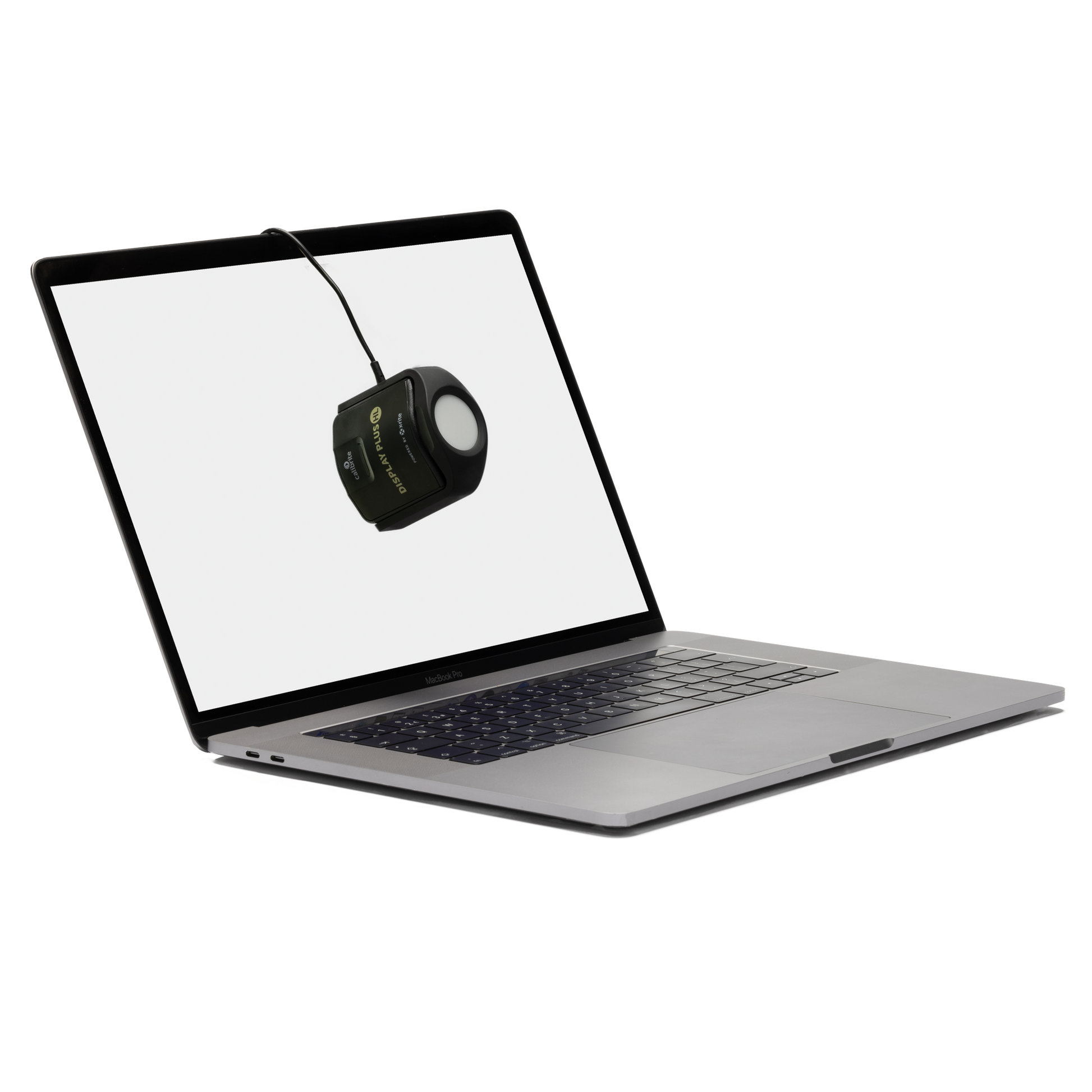 Close-up of the Calibrite Display Plus HL showing its USB-C port.