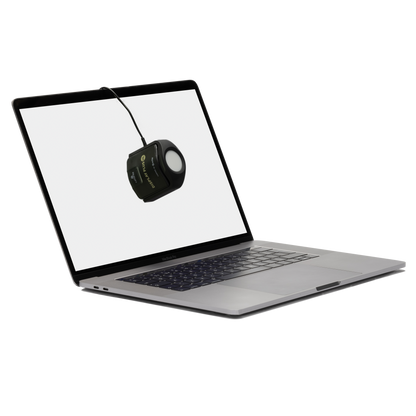 Close-up of the Calibrite Display Plus HL showing its USB-C port.