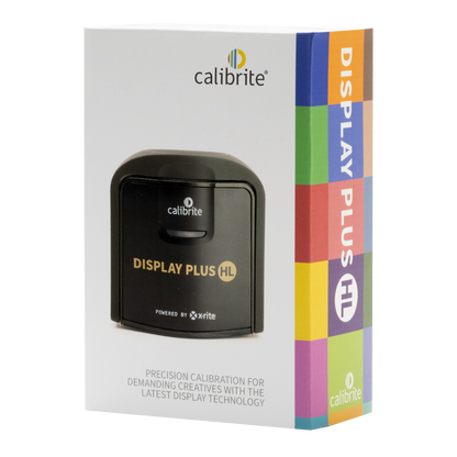Calibrite Display Plus HL packaging on a white background