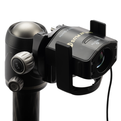 The Calibrite Display Plus HL mounted on a tripod for projector profiling.