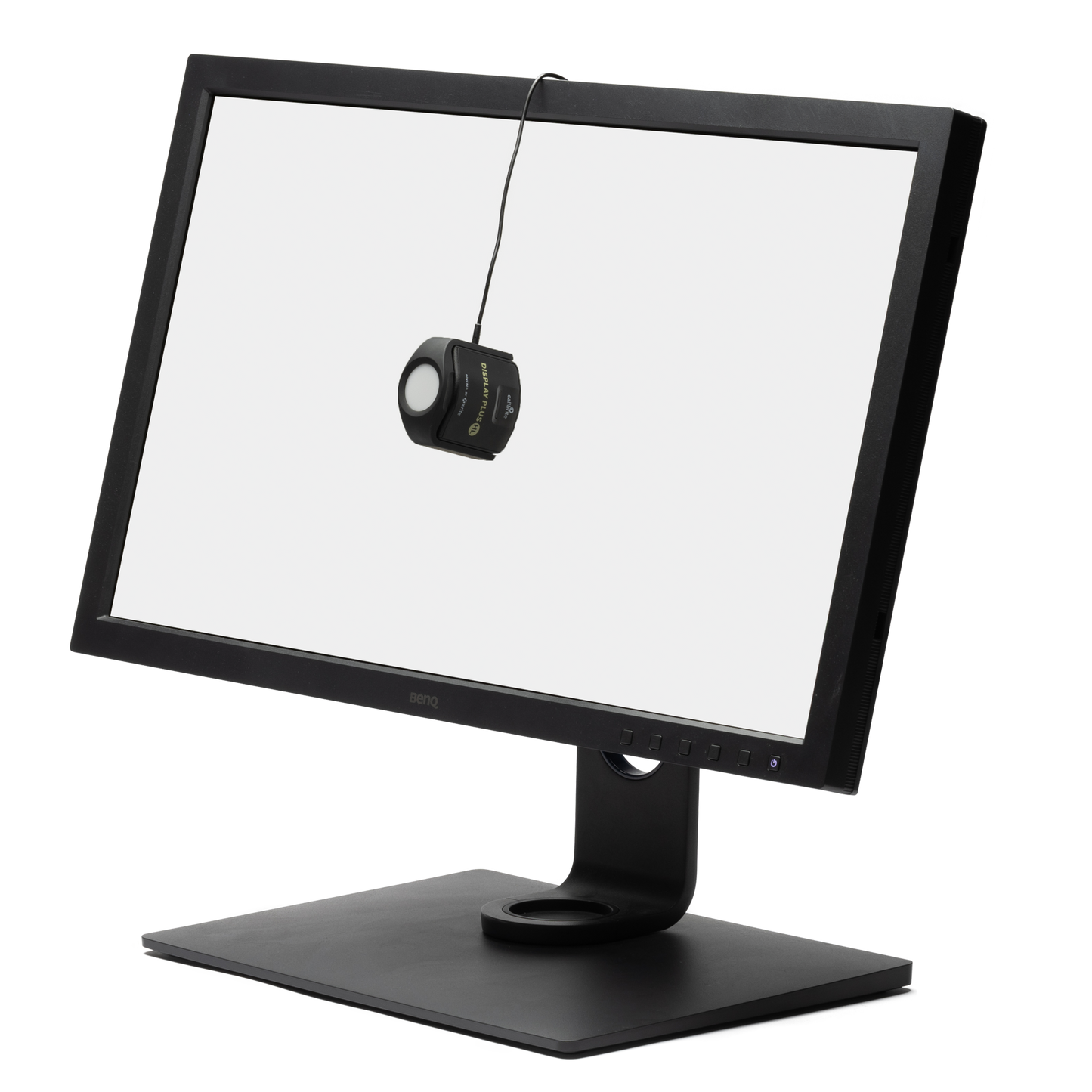Calibrite Display Plus HL measuring uniformity on a large desktop display.