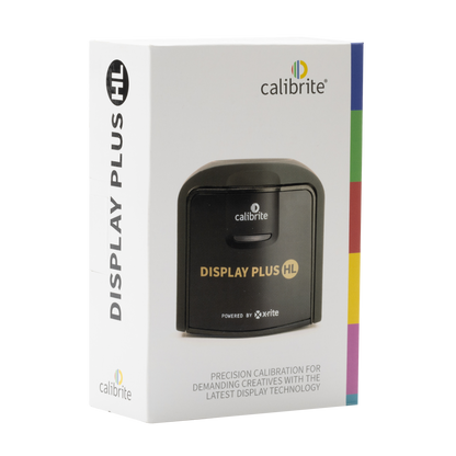 Calibrite Display Plus HL packaging on a white background