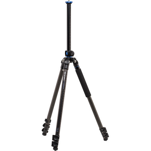 GC157F tripod’s carbon fiber legs with interchangeable rubber and spiked feet