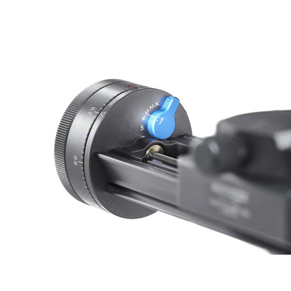 Top View of NOVOFLEX CASTEL-M – Compact Design with Rear-Mounted Controls.