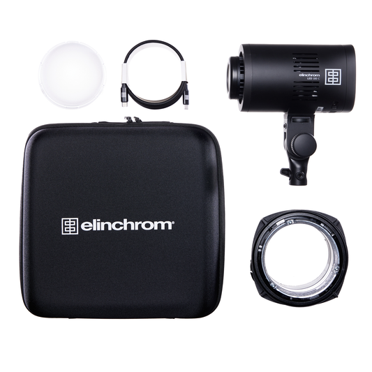 Elinchrom LED 100 C portable RGB and bi-color studio light.