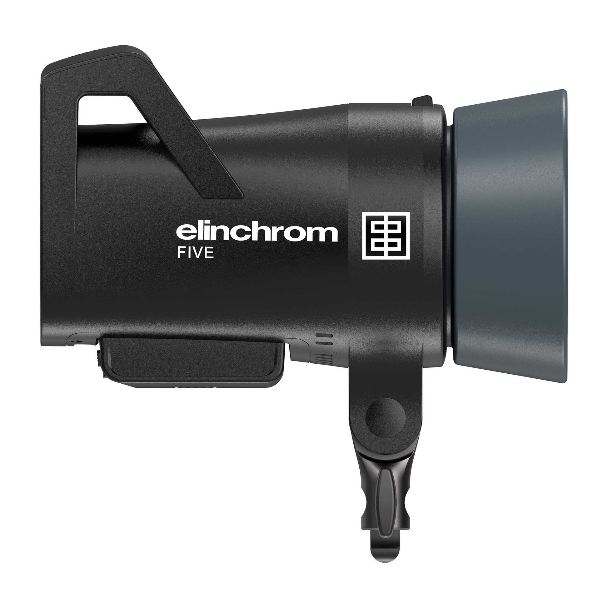 Elinchrom FIVE Monolight mounted with beauty dish for portrait lighting