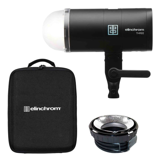 Elinchrom THREE flash with Profoto bayonet modifier attachment
